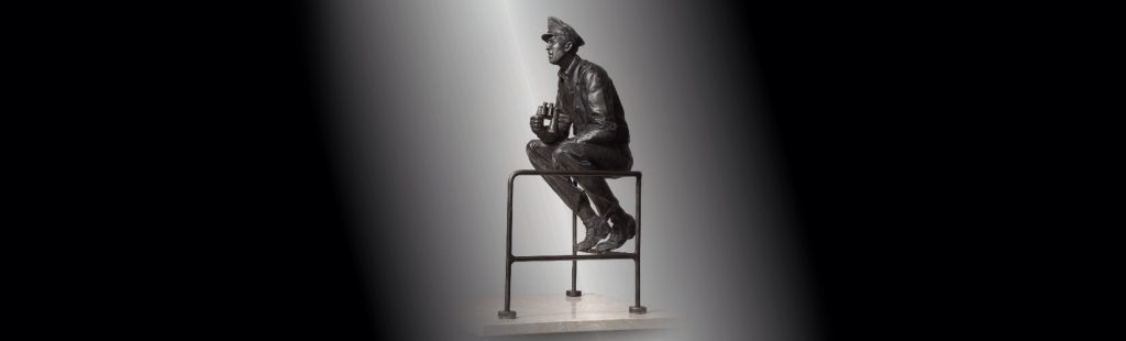 James 'Jimmy' Stewart WW2 film depicted actor bronze casting